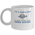 thumbnail image 1 of Funny Scuba Diving 11 oz Coffee Mug - Gift Idea White Ceramic, 1 of 4