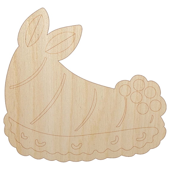 Funny Sea Bunny Shaped Sushi Nudibranch Wood Shape Unfinished Piece Cutout Craft DIY Projects - 6.25 Inch Size - 1/8 Inch Thick