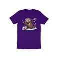 Funny Sea Otter Animal Playing Curling Player Game Day Gift T-Shirt
