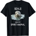 thumbnail image 1 of Funny Seal Shirt Seals Are My Spirit Animal I Love Seals T-Shirt, 1 of 5