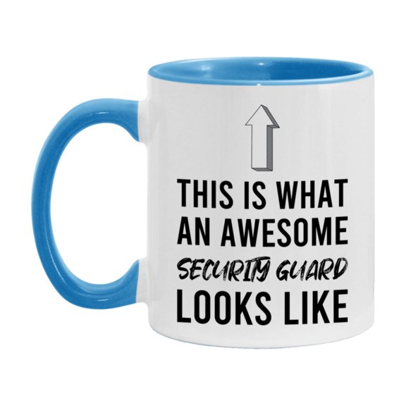 Funny Security Guard Mug - This Is What An Awesome Security Guard Looks Like - 11oz or 15oz Ceramic Coffee Cup - Novelty Gift for Security Guard Professionals