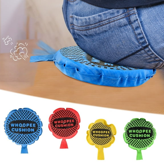 Funny Self-Inflated Whoopee Cushion Fart Sound Prank Joke Gift - 15cm/5.9inch Diameter Sponge Inside for Parties & Gags (100% New)