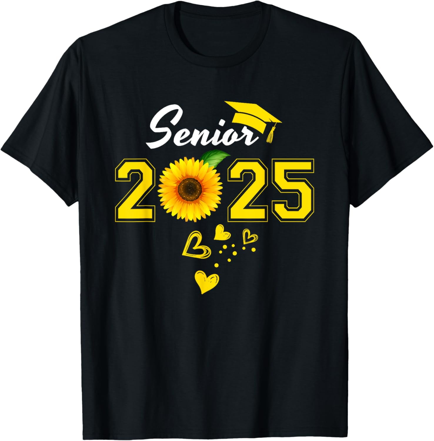 Funny Senior 2025 Funny Graduation Sunflower Class Of 2025 TShirt