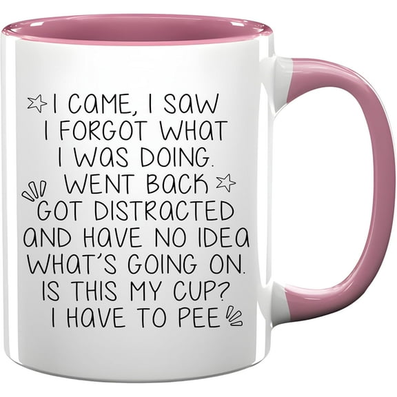 Funny Senior Citizen I Came I Saw I Forgot Mug 11oz - Sarcastic Gift For Old People, Mom, Grandma - Lightweight Coffee Mugs For Elderly