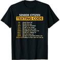 thumbnail image 1 of Funny Senior Citizen's Texting Code fathers day for Grandpa T-Shirt Black 2X-Large, 1 of 3