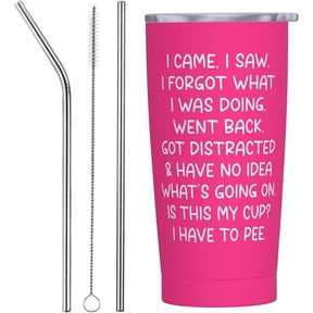 Funny Senior Citizens 20 oz Tumbler with Lid and Straw I Came I Saw I Forgot What I Was Doing Tumblers , Funny Old People Sarcastic gifts for Grandma Grandpa Mom Dad Aunt Birthday Gift Retirement