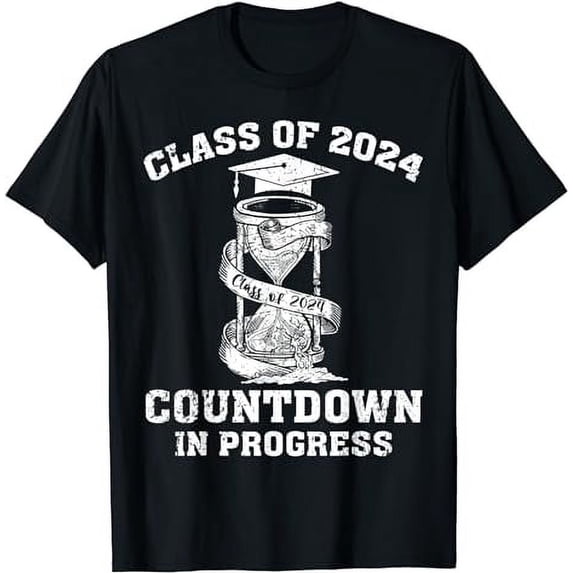 Funny Senior Graduate Class Of 2024 Countdown to Graduation T-Shirt