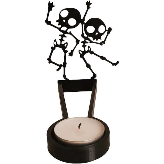 Funny Shadow Candle Holders,Halloween Home Decor Centerpiece Candleholder Tabletop Decorative Stands-D