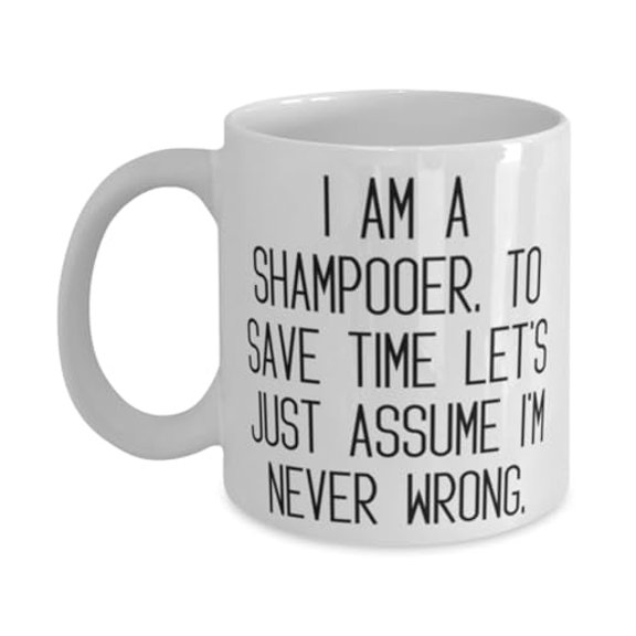 Funny Shampooer 11oz Mug, I am a Shampooer. To Save Time Let's Just, Present For Coworkers, Beautiful Gifts From Boss