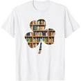 thumbnail image 1 of Funny Shamrock Library Book Reading St Patrick's Day Irish T-Shirt, 1 of 3