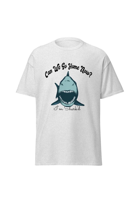 Funny Shark Lover Graphic Novelty Ocean Tees (Ash)