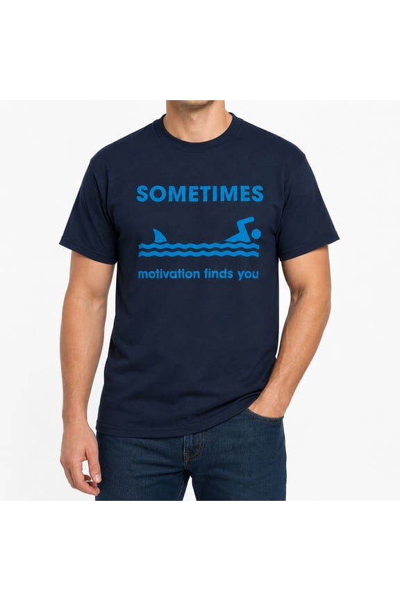 Funny Shark Motivation T-Shirt, Unisex Classic Fit Graphic Tee