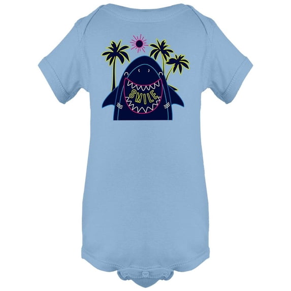 Funny Shark Smiling Bodysuit Infant -Image by Shutterstock, 24 Months