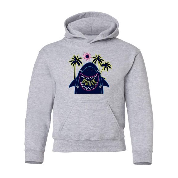 Funny Shark Smiling Hoodie Juniors -Image by Shutterstock, Medium