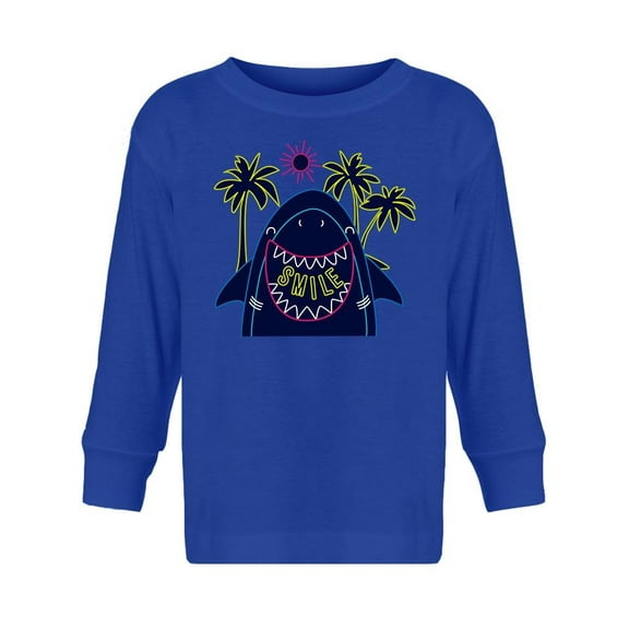 Funny Shark Smiling Long Sleeve Toddler -Image by Shutterstock,  5 Toddler