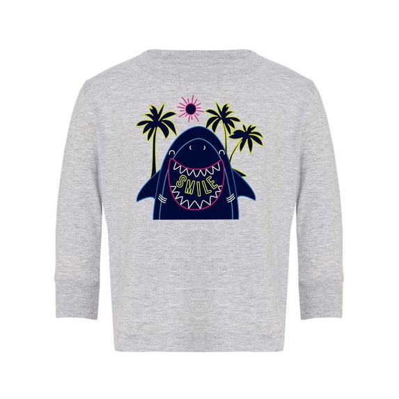 Funny Shark Smiling Long Sleeve Toddler -Image by Shutterstock, 5 Toddler