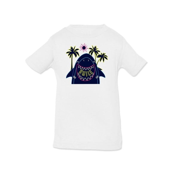 Funny Shark Smiling T-Shirt Infant -Image by Shutterstock, 6 Months