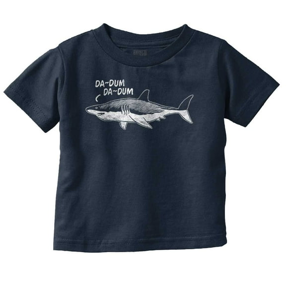 Funny Shark Soundtrack Da Dum Da Dum Toddler Boy Girl T Shirt Infant Toddler Brisco Brands 24M