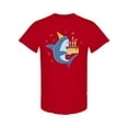 thumbnail image 1 of Funny Shark With Birthday Cake T-Shirt Men -Image by Shutterstock, Male x-Large, 1 of 2