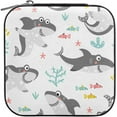 thumbnail image 1 of Funny Sharks Jewelry Box for Women Girls PU Leather Jewelry Organizer Portable Travel Jewelry Case for Small Ring Earring Necklace Women Gifts, 1 of 7