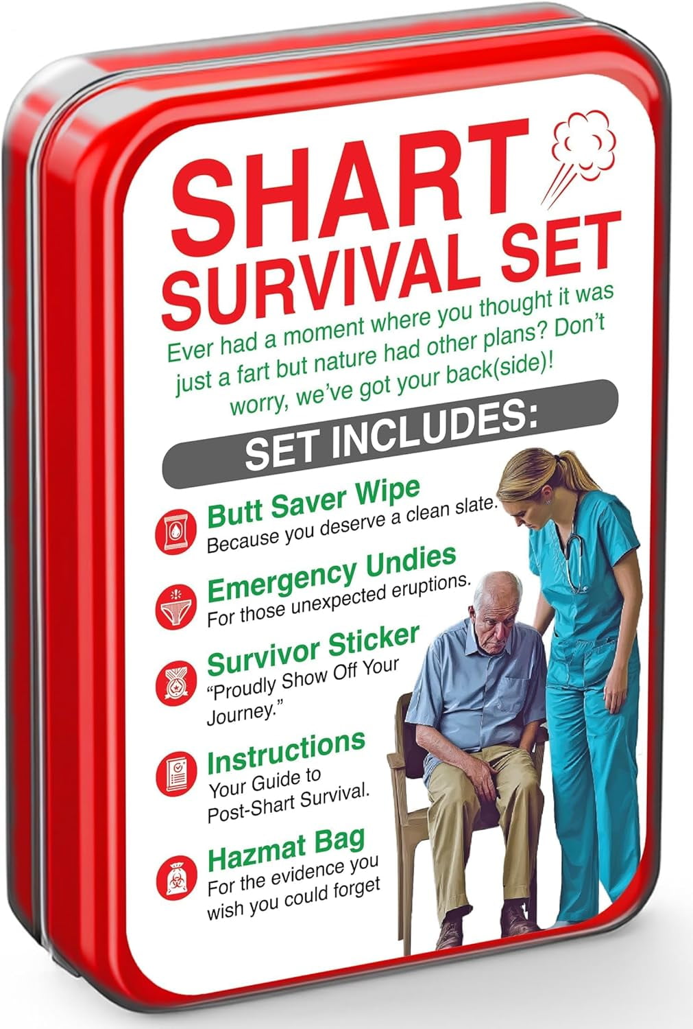 Doo Doo Dsater Defense Shart Survval Kt 7 Tems Emergency Poop Prank
