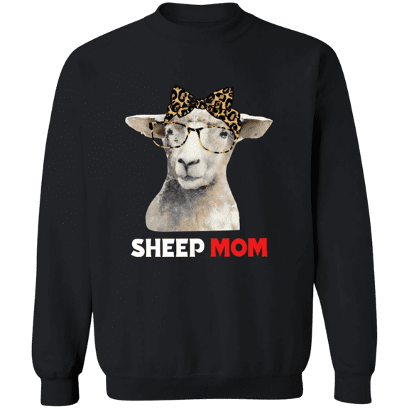 Funny Sheep Mom Cuter Animal Lovers Crewneck Pullover Sweatshirt