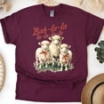 thumbnail image 1 of Funny Sheep Shirt | Bah La La Farm Animal Graphic Tee for Country Lovers, Maroon, Size 2XL, 1 of 6