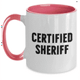 thumbnail image 1 of Funny Sheriff Gifts for Men, Unique Two Tone Coffee Mug with Inspirational Quote, Gifts from Family, Gifts for Sheriff on Father's Day, 1 of 4