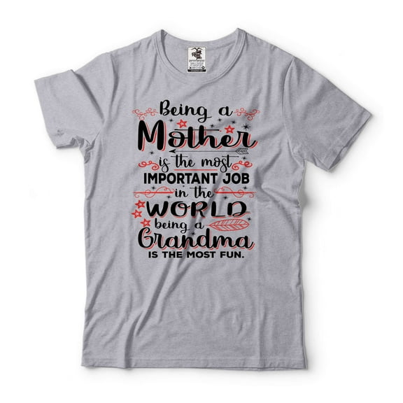 Funny Shirt Being A Grandma T-Shirt Grandma Funny Shirt Grandma Birthday Gift Tee Grandma Shirts (Large Grey)