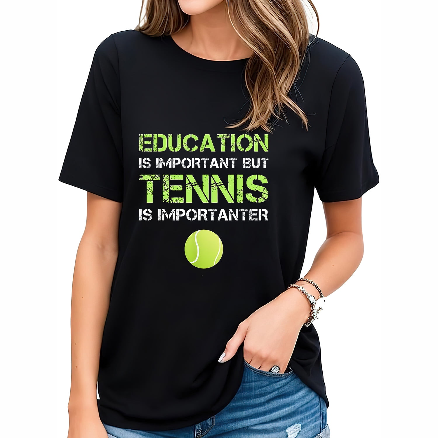 Funny Shirt Education Is Important But Tennis Is Importanter Funny Shirt Education Is Important But Tennis Is Importanter