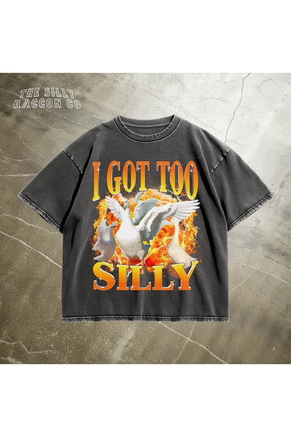 Funny Shirt I Got Too Goose Top Retro Animal Shirt For Men Women Vintage Wash Graphic Tee Y2K Core Clothing Gift DARK HEATHER Unisex S-5XL Hot Trending Shirt, Vintage Birthday Gift