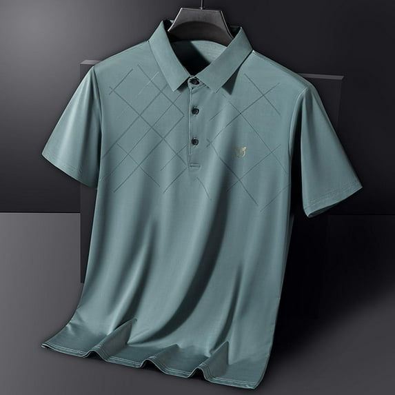 Funny Shirts, Mens Fashion Casual Solid Pullover Round Neck Buttons Short Shirts