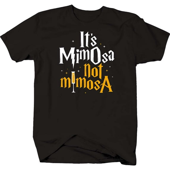 Funny Shirts It's Mimosa Not Mimosa XL Black Tshirt for Men