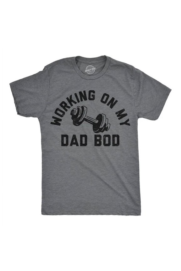 Funny Shirts Working On My Dad Bod Workout Tee Men