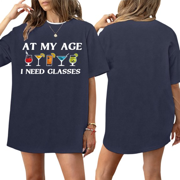 Funny Shirts for Women Letter Print Crew Neck Casual Cotton T Shirts Loose Fit Basic Tops for Travel Dating