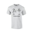 thumbnail image 1 of Funny Short Sleeve T-shirt I've Got Your Back Stick Figures Humorous Sarcastic Phrases Novelty Short Sleeve T-shirt-Lightgrey-Large, 1 of 6