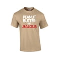 thumbnail image 1 of Funny Short Sleeve T-shirt Peanut Butter and Jealous-Tan-XXL, 1 of 4