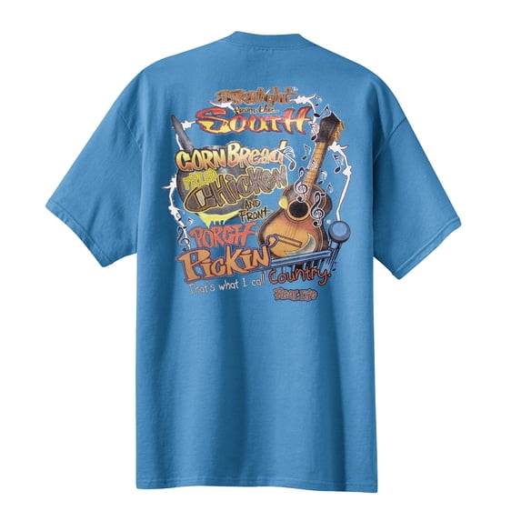 Funny Short Sleeve T-shirt Straight from The South Corn Bread-Carolina-Medium