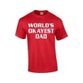 thumbnail image 1 of Funny Short Sleeve T-shirt World's Okayest Dad-Red-6Xl, 1 of 1