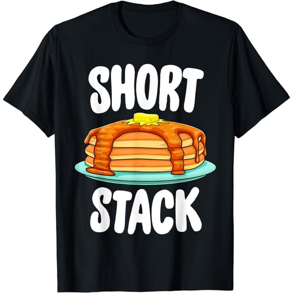 Funny Short Stack Pancake Tee Shirt Foodie Brunch Gift T-Shirt