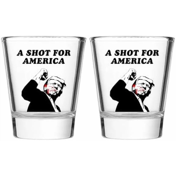 Funny Shot Glass Merchandise White Elephant Gifts Assassination Glasses Fight 2025 Merch Cup$$Home Decor, Kitchen, & Other