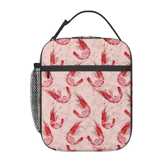Funny Shrimp Lunch Bag Portable Thermal Lunch Box for Men and Women