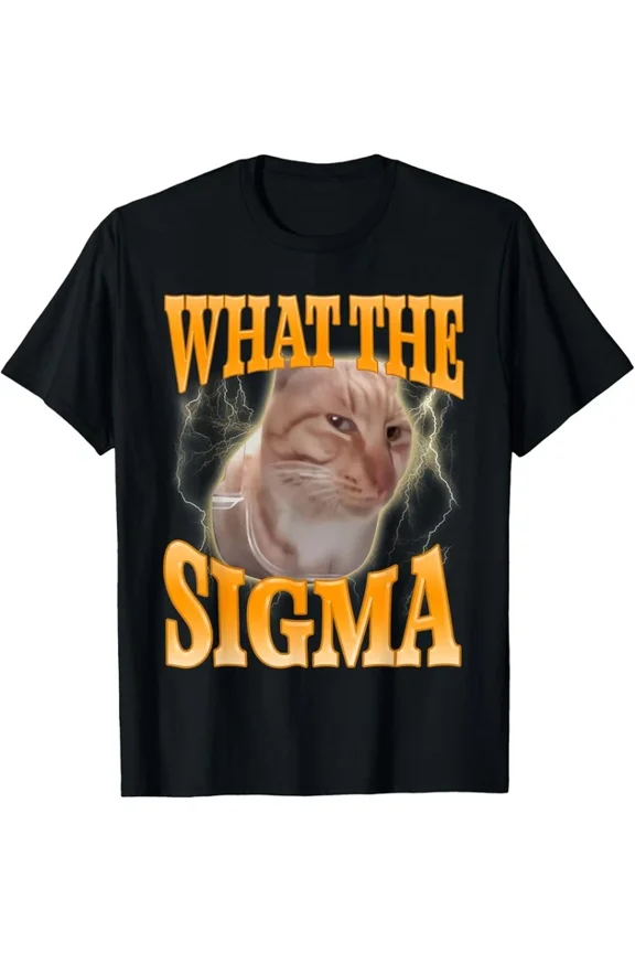 Funny Side Eye Cat What The Sigma Mr Fresh Sarcastic Meme T-Shirt