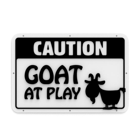 Funny Sign | Caution Goat At Play
