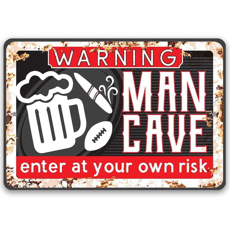Funny 'Danger Stupid Kills' Metal Tin Sign - 12x8 Inch, Sarcastic Wall Decor For Man Cave, Bar, Garage