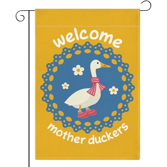Funny Silly Goose Garden Flag, Welcome Yard Flag for Porch, Patio and Lawn, Outdoor House Flag, Housewarming Gift