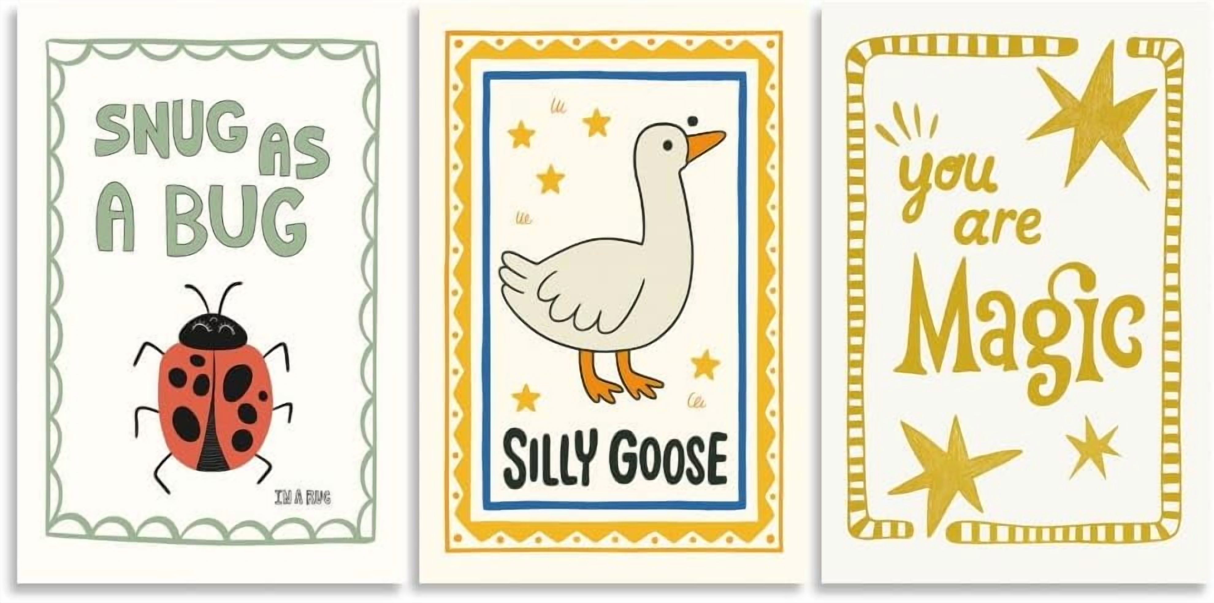 Funny Silly Goose Wall Art Beige Nursery Decor Farm Poster Aesthetic ...