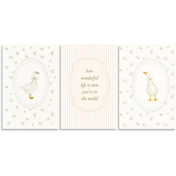 Funny Silly Goose Wall Art Snug As A Bug Prints Trendy Magic Art Poster Cute Duck Animal Painting Wall Decor Farmhouse Cottagecore Canvas Print For Bedroom Bathroom Nursery（Only canvas）
