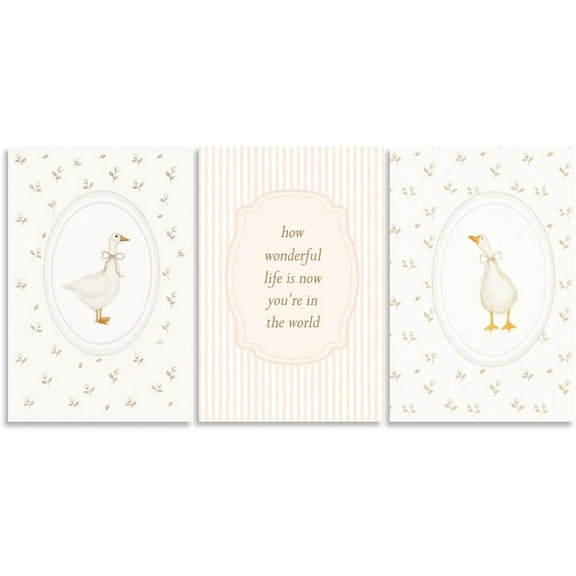 Funny Silly Goose Wall Art Snug As A Bug Prints Trendy Magic Art Poster Cute Duck Animal Painting Wall Decor Farmhouse Cottagecore Canvas Print For Bedroom Bathroom Nursery（Only canvas）