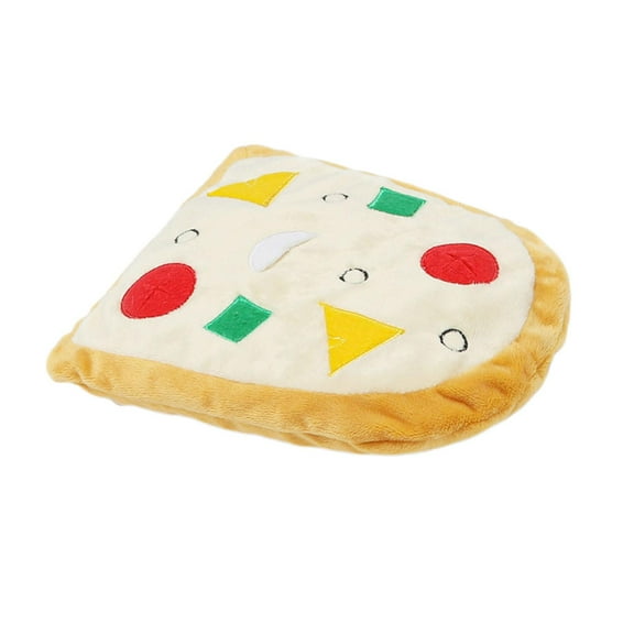 Funny Simulation Pizza Squeaky Dog Toy Soft Pet Chew Toy Stuffed Plush Toy Puppy